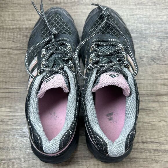 Adidas AdiPrene~Women's~Athletic Gray/ Pink Run Walk Hike Shoes~Size 8 - Picture 5 of 8